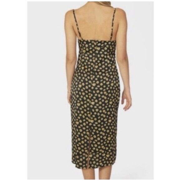 We Wore What Women Spaghetti Strap Cowl Neck Ditsy Dasies Midi Floral Dress 6 - Picture 2 of 15